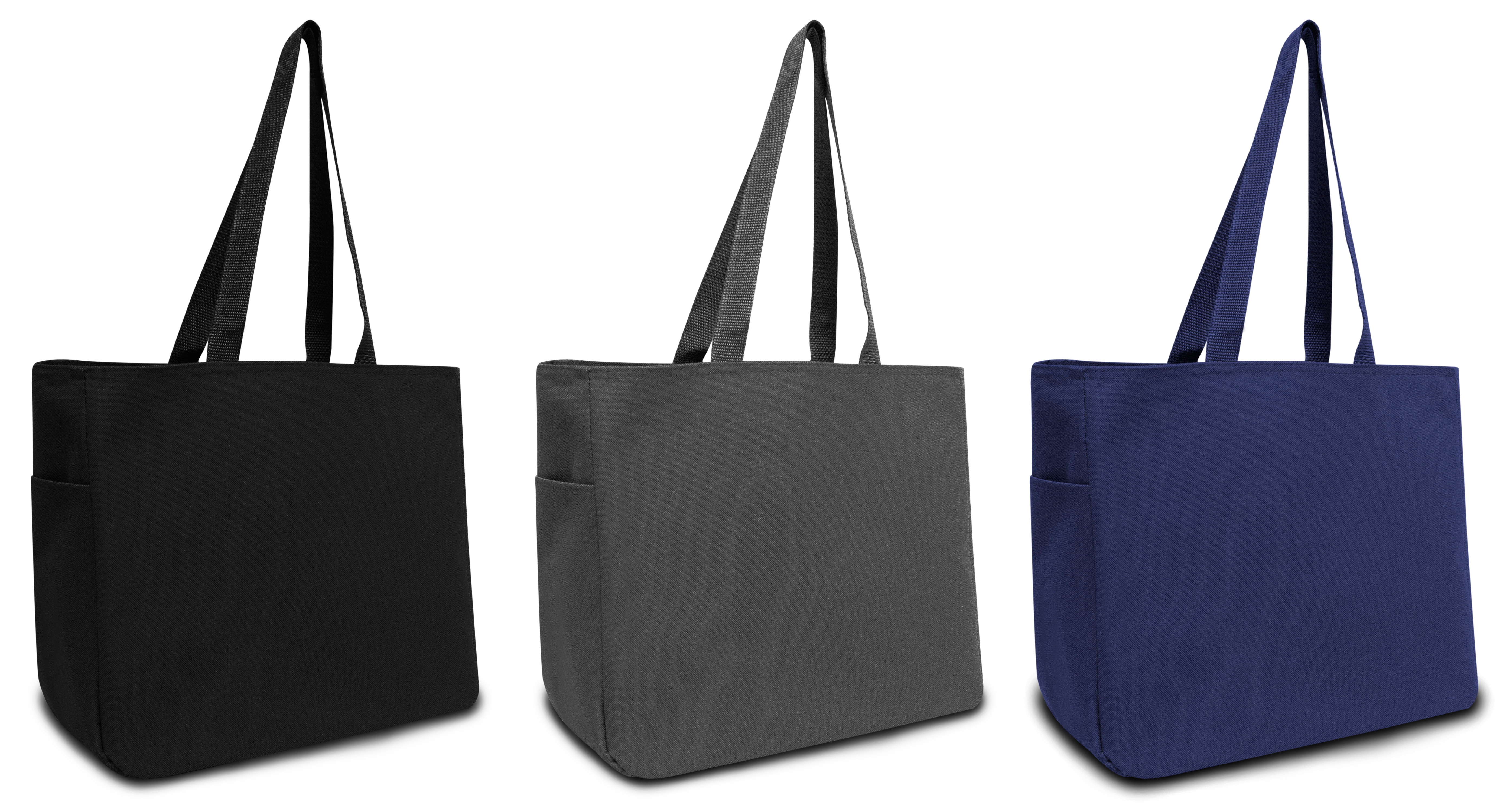 ''12'''' Deluxe Tote Bags w/ Side Storage Pocket''