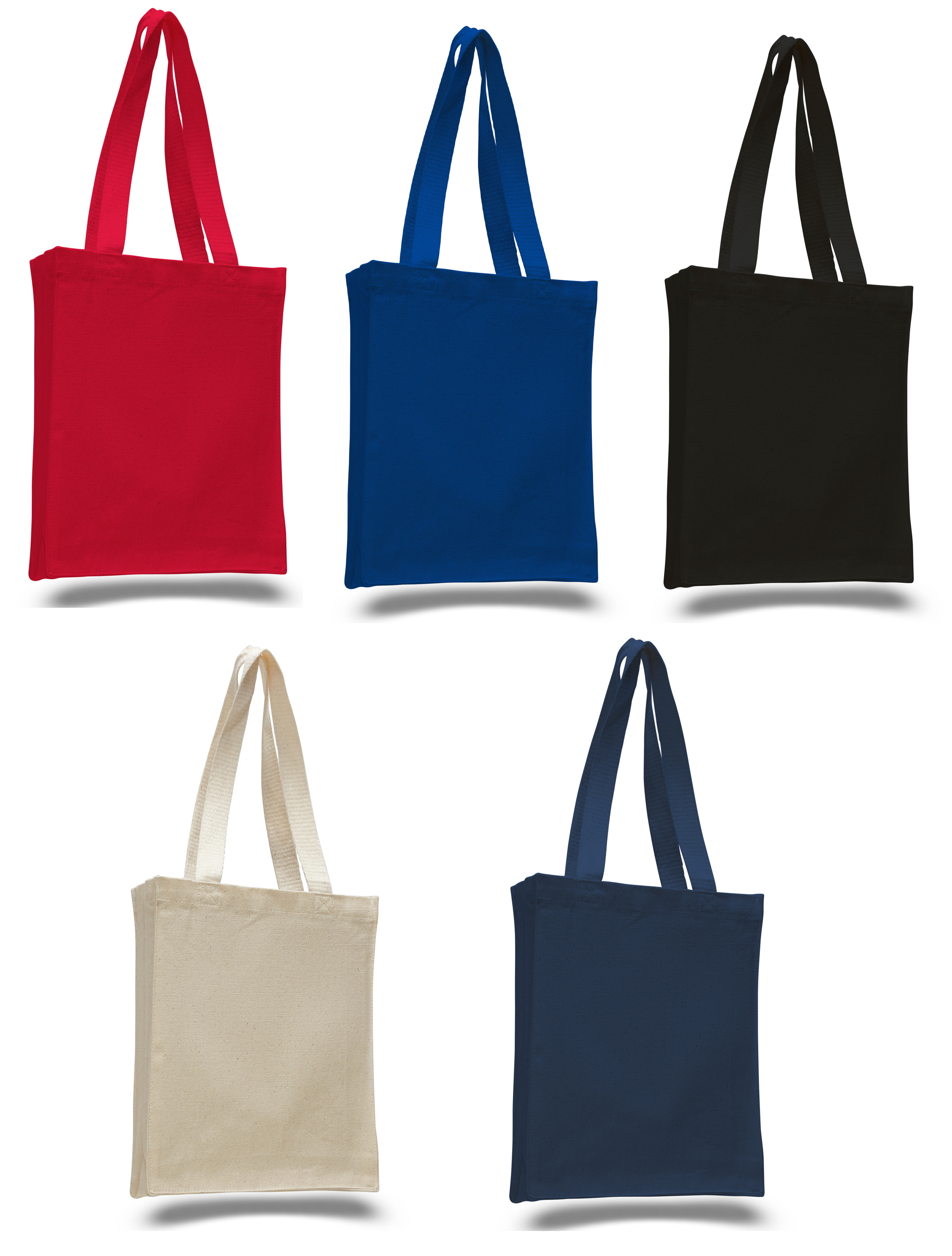 ''10'''' Canvas Tote Bags w/ Bottom Gusset''