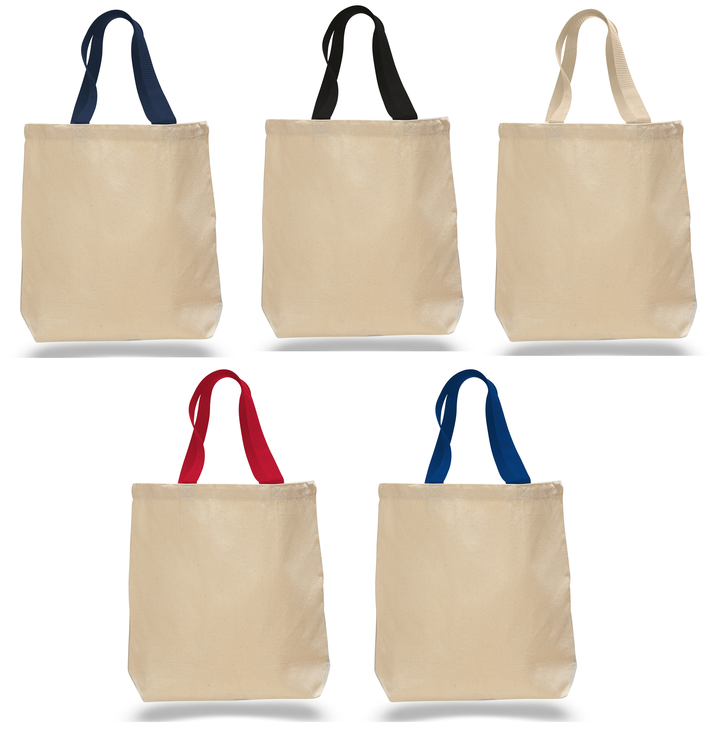 ''19'''' Canvas Tote Bags w/ Contrasting Handles''