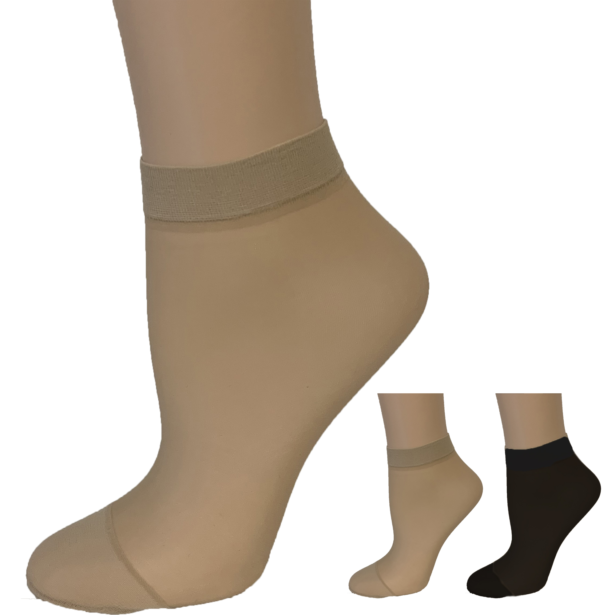 Men & Women's Disposable Ankle Sheer SOCKS w/ Reinforced Toe
