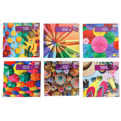 PUZZLE 300pc Colorful World 24x18 6assorted