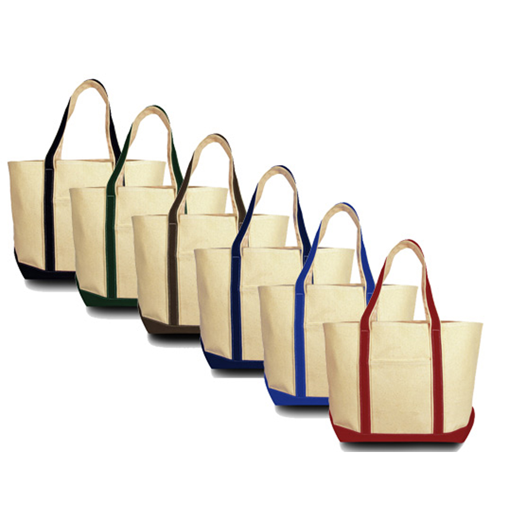 Windward Large Cotton Canvas Classic Boat Totes