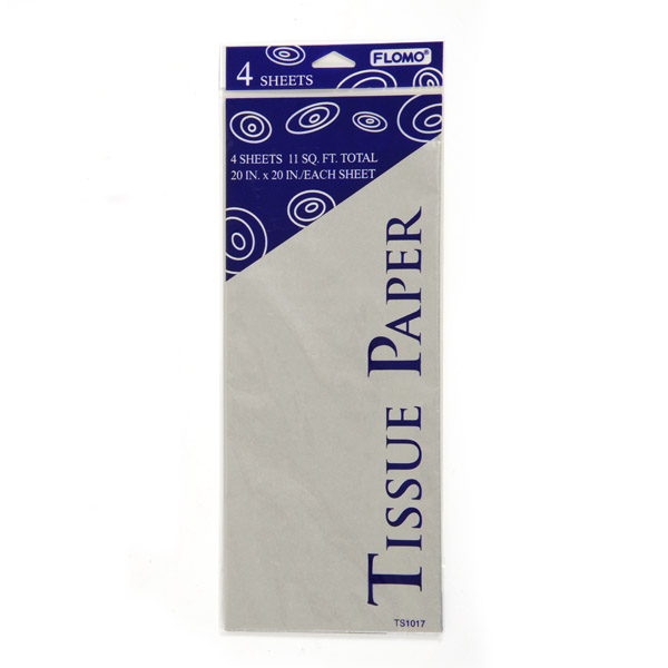 Silver Tissue Paper - 4-SHEET-Packs