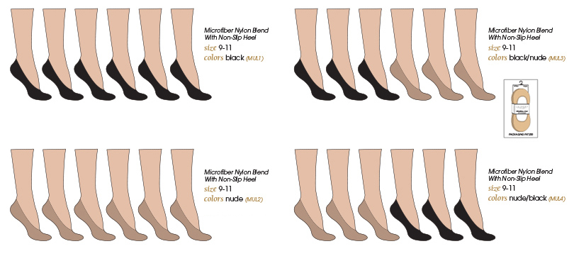 K-Swiss Women's Microfiber Footie Socks - Solid Colors - Size 9-11 - 6-Pair Packs