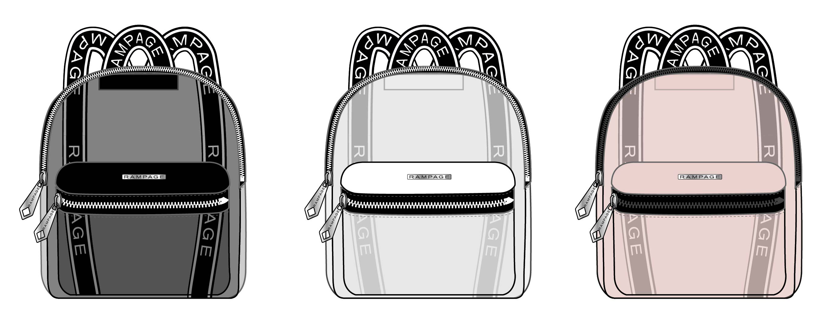 ''12'''' Rampage Jelly Clear Midi BACKPACKs''