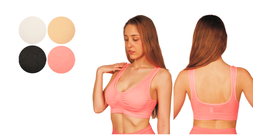 Women's Removable Padded Sports BRAs - Assorted Colors