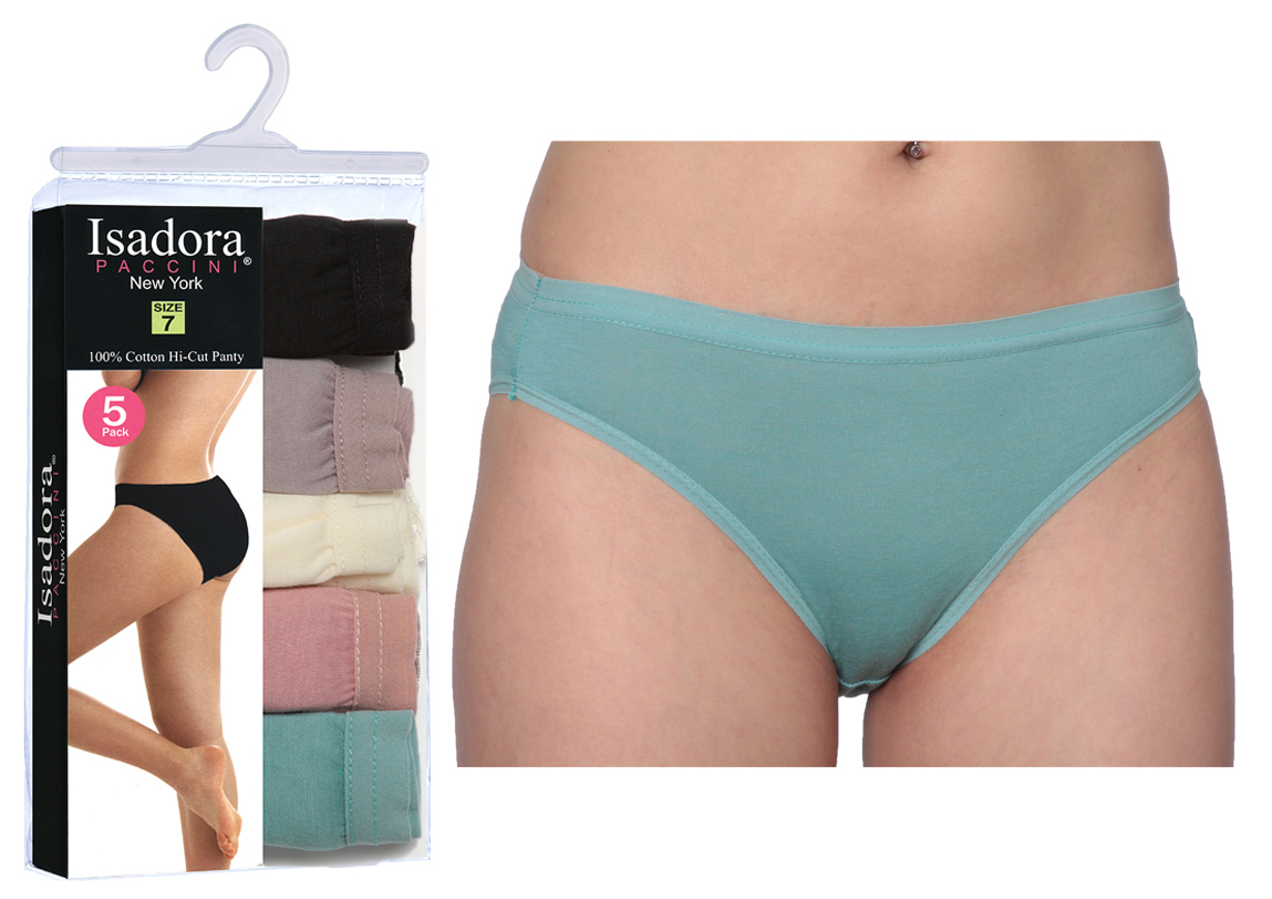 Women's Hi-Cut Panties - Dusty Tones - 5-Packs - Plus Size