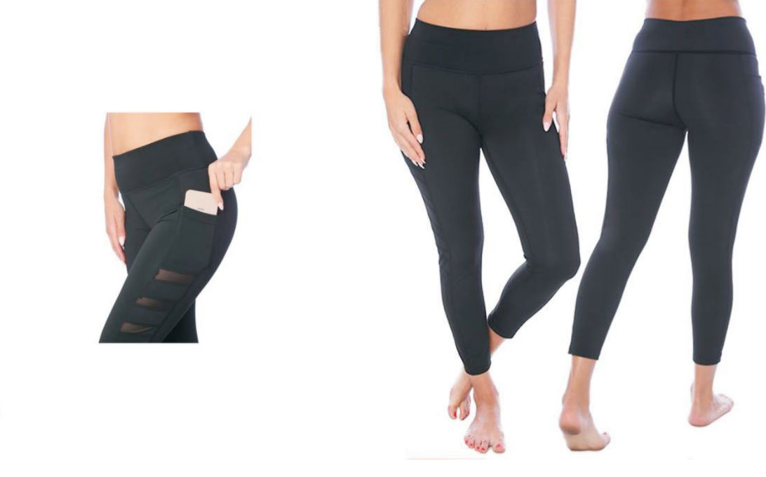 Women's Performance Capri LEGGINGS w/ Side Pocket - Sizes Small-2XL