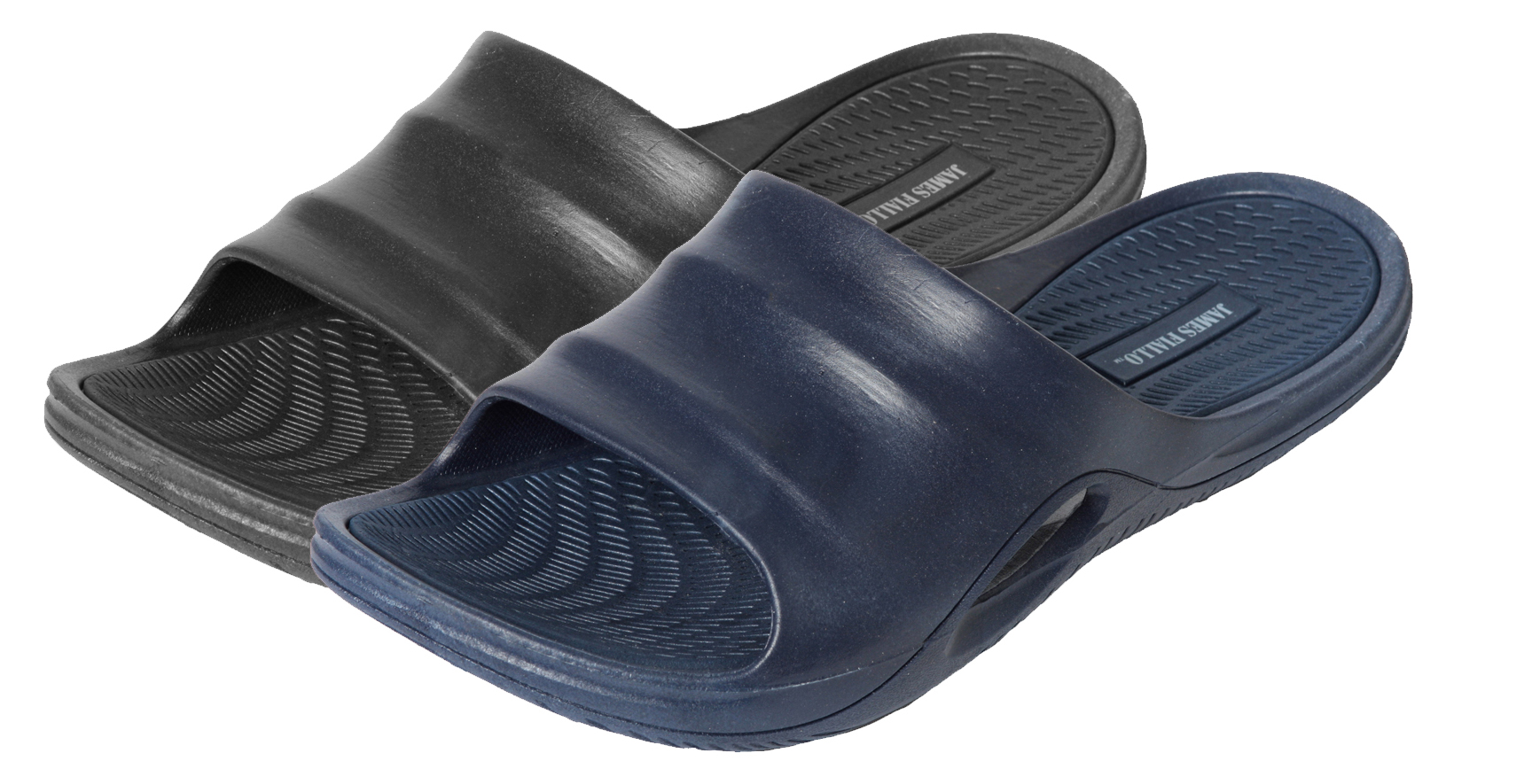 Men's Slide Sandals w/ Molded Ripple - Assorted Colors