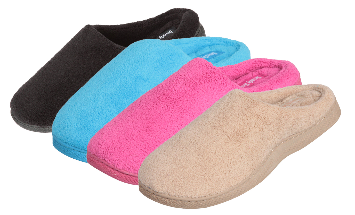 Ladies Plush Zigzag Insole SLIPPERS - Assorted Colors