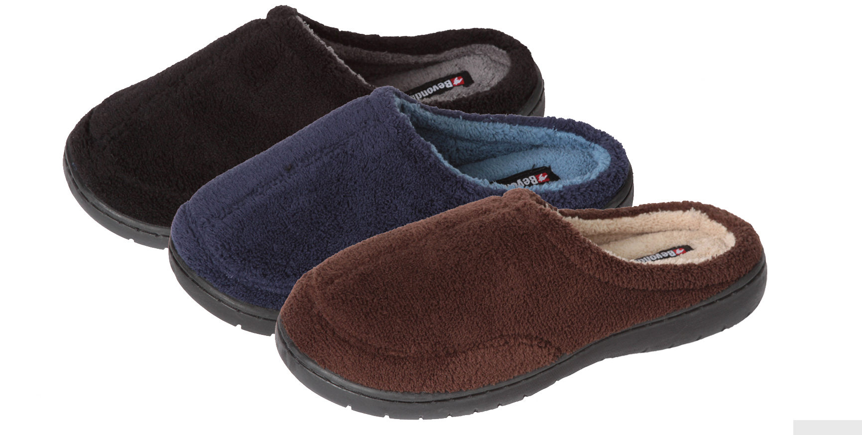 Boy's Plush Slide SLIPPERS - Solid Colors