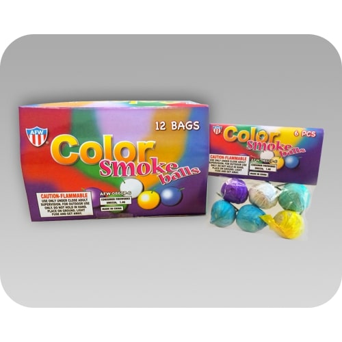 Assorted Color Smoke Balls - 6-Packs