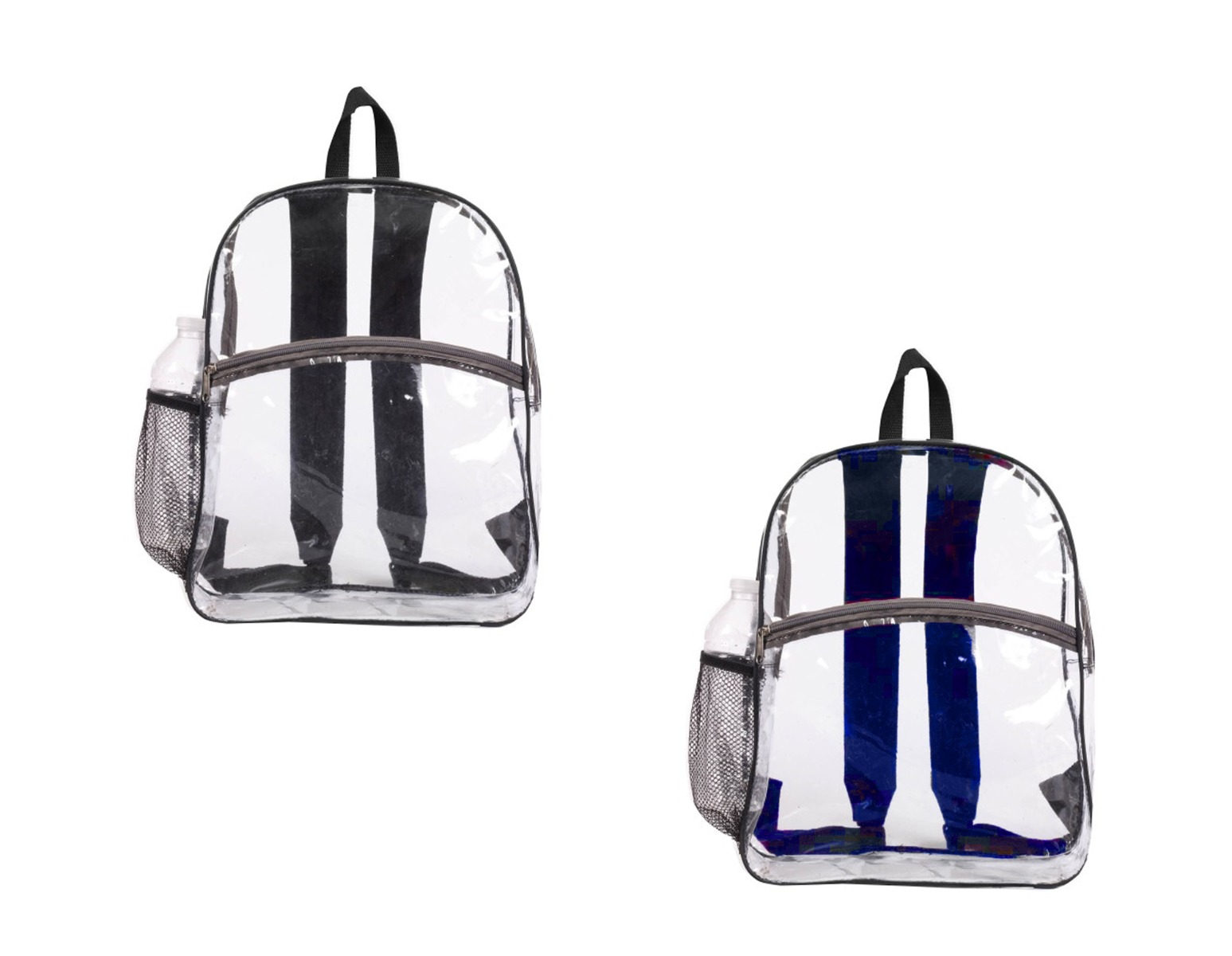 ''15.5'''' Clear BACKPACKs - Choose Your BACKPACK Strap Color(s)''