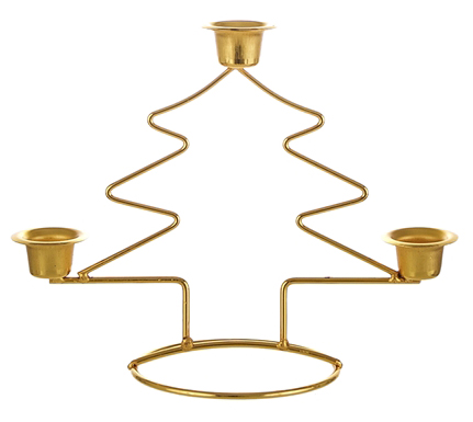 Christmas Tree TAPER Metal CANDLE Holder