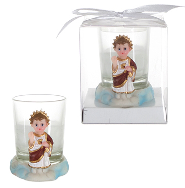 Young Jesus Poly Resin CANDLE Set w/ Gift Box