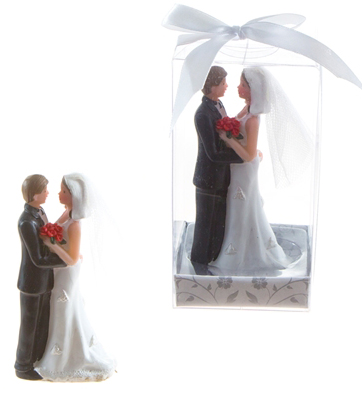 Wedding Couple Facing Each Other Poly Resin
