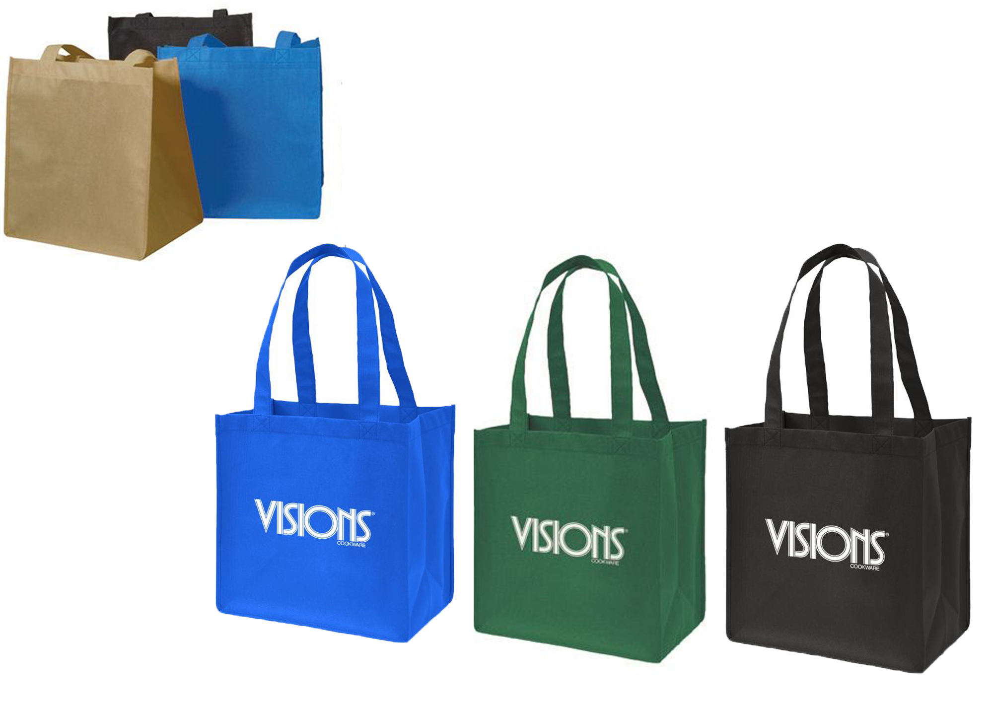 ''11'''' Non-Woven Tote Bags w/ Dual Carrying Handles - Choose Your Color(s)''