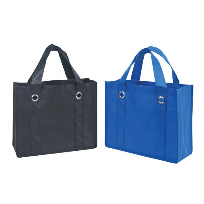 ''13'''' Non-Woven Tote Bags w/ Dual Handles & Embroidered Metal Grommets - Choose Your Color(s)''