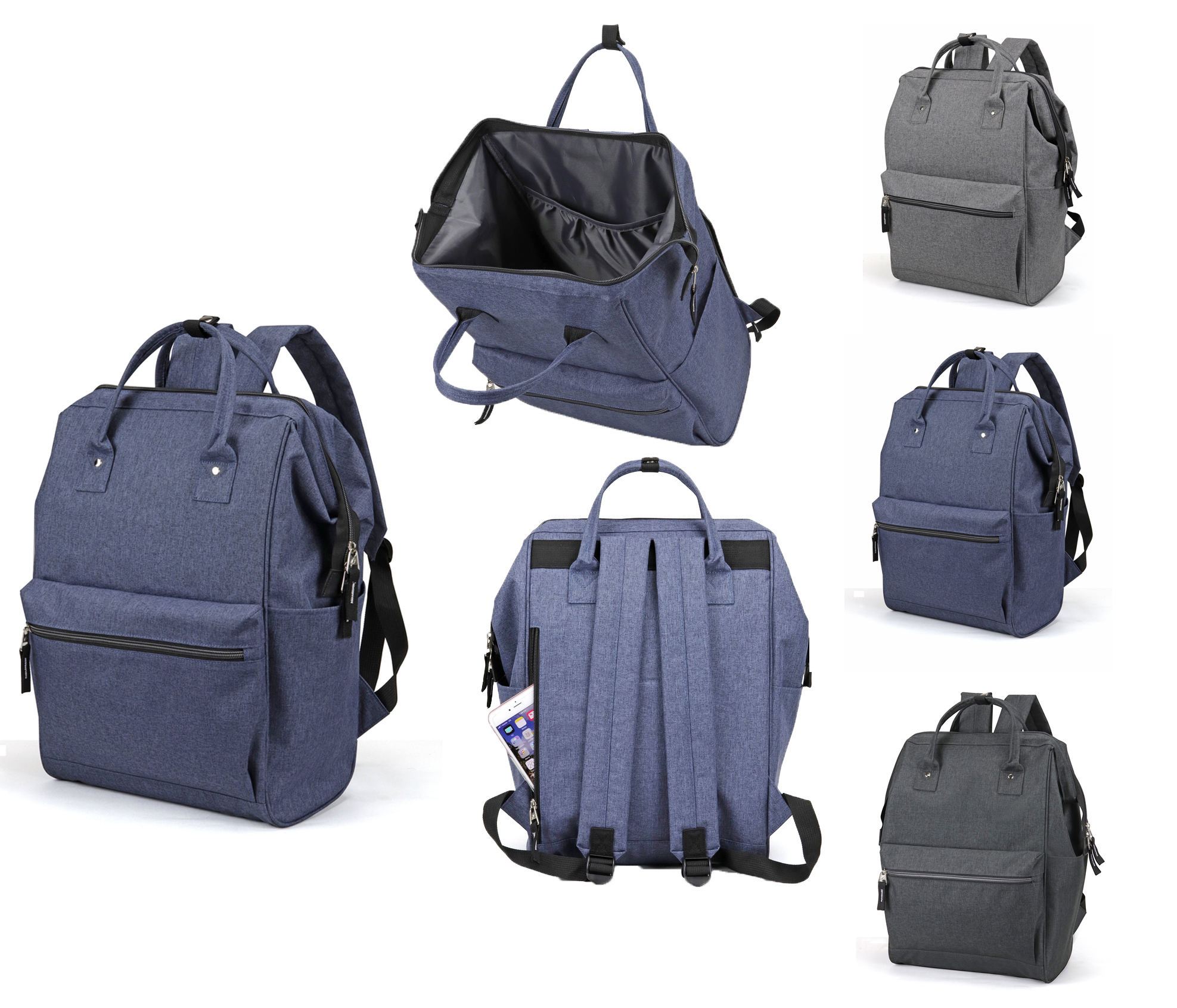 ''22'''' Wide-Mouth Computer BACKPACKs w/ Tablet Storage & Mesh Pockets - Choose Your Color(s)''