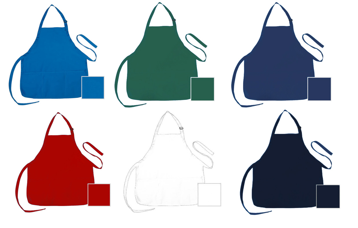 3-Pocket Aprons - Printable Poly Cotton Fabric - Choose Your Color(s)