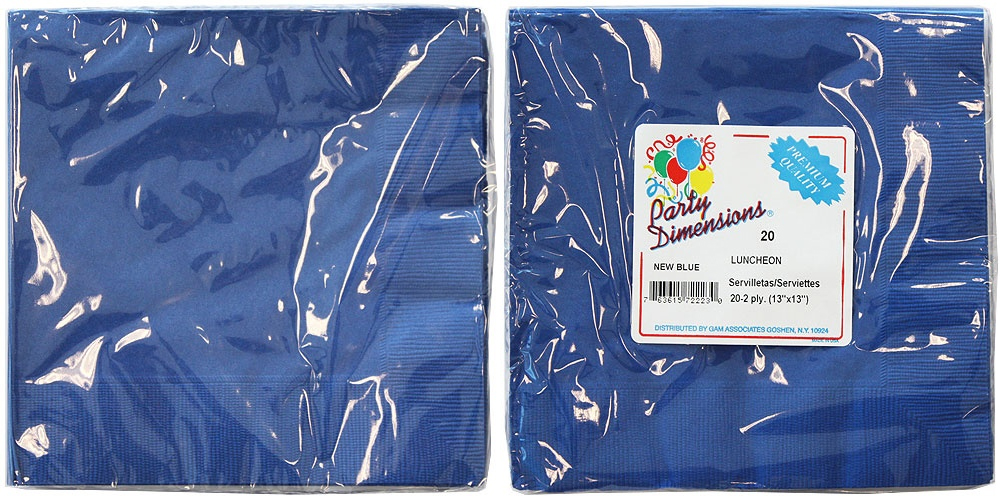 Blue Lunch NapkINs 20-Packs - Party Dimensions