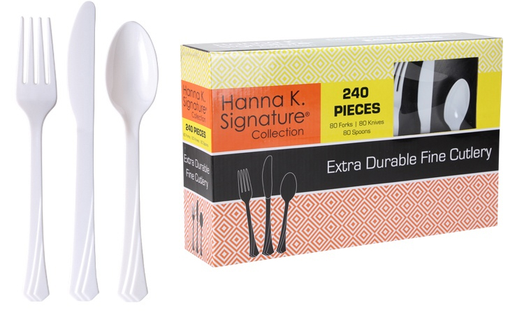 Pearl Combo Cutlery Box - 240-Packs - Hanna K. Signature