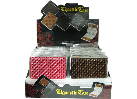 Fish Scale Leather Snap-Shut Cigarette Cases