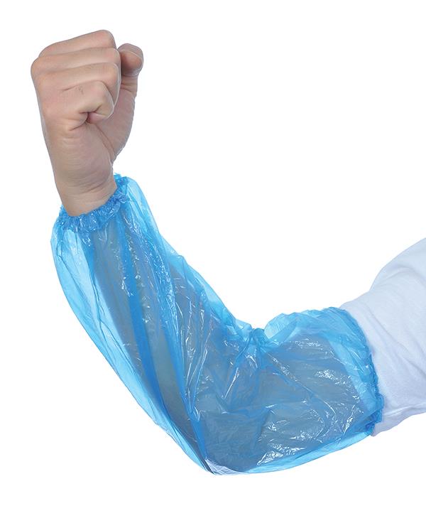 ''18'''' Disposable Polyethylene Sleeves - Blue''