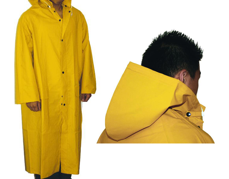 2-Piece Rain COATs w/ Detachable Hood - 14 Mil - Size: Small