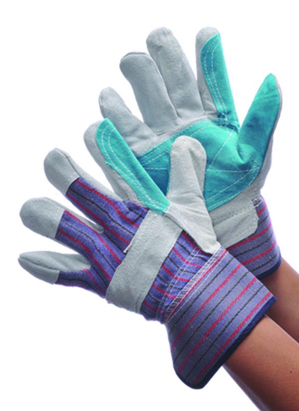 Premium Grade Shoulder LEATHER Double Palm Gloves - Size: Large