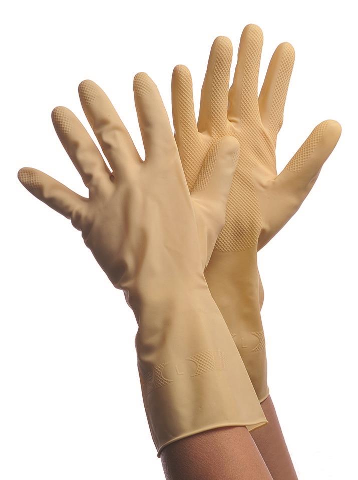 ''12'''' Flock Lined Natural Latex Canner's GLOVES - Size: XL''