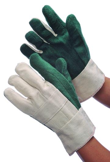 30 oz. Green Nap-Out Canvas Hot Mill GLOVES - Size: Men's