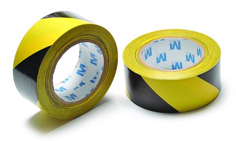 ''Vinyl Marking Tape - Yellow/Black Striped - 2'''' x 45 yd''