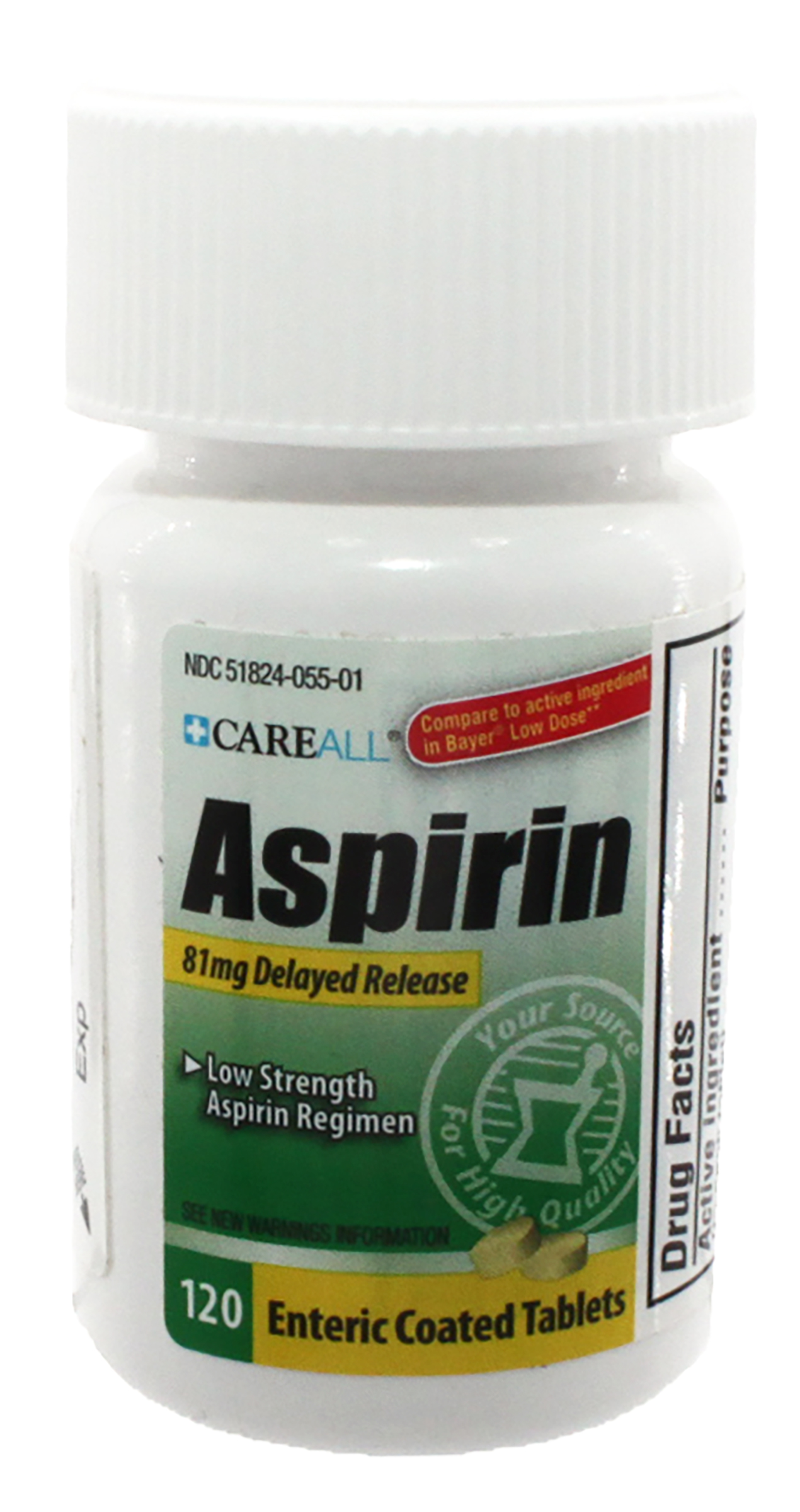 ''CareALL Adult Low Dose 81 mg. Baby AspirIN, 120/bt''