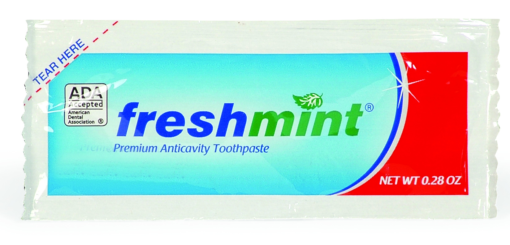 Freshmint Single use Premium Anticavity Fluoride TOOTHPASTE Packet