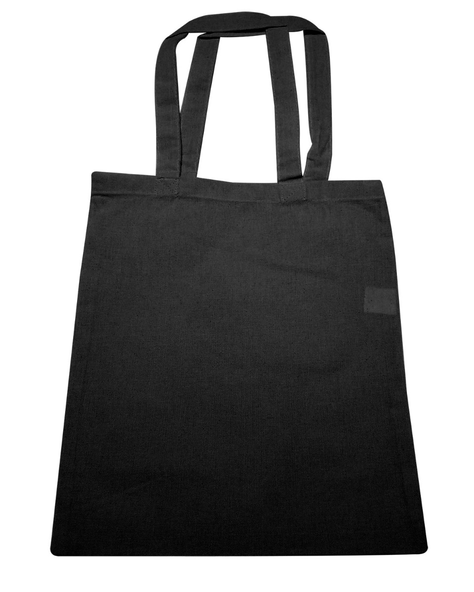 ''Natural Cotton Black Canvas Tote Bags - 11'''' x 13''''''