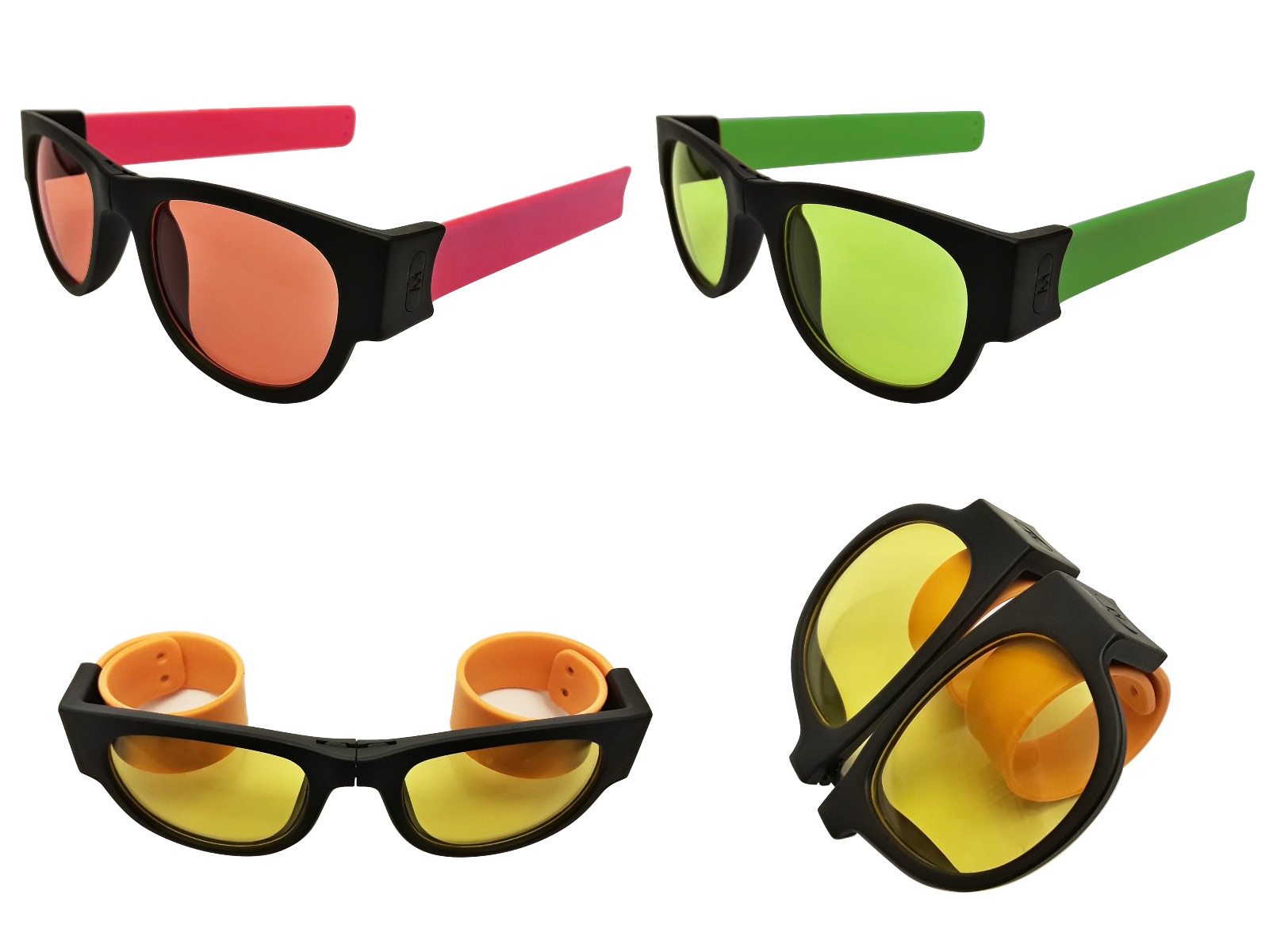 Folding Slap Bracelet Sunglasses - Assorted Colors