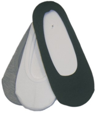 ''Women's No-Show Ped SOCK Footliners - Black, Grey, & White - Size 9-11 - 3-Pair Packs''