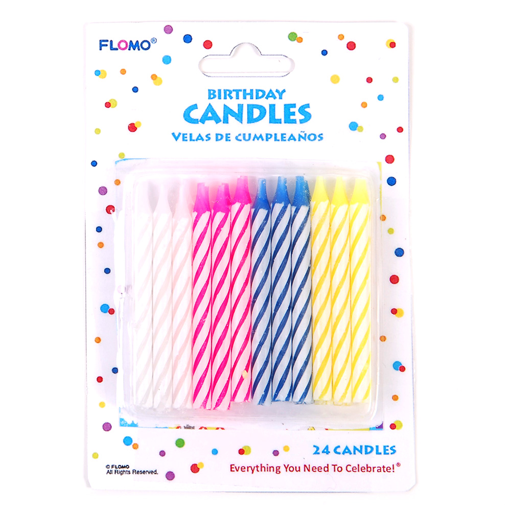 Happy Birthday Spiral CANDLEs - 24-Packs