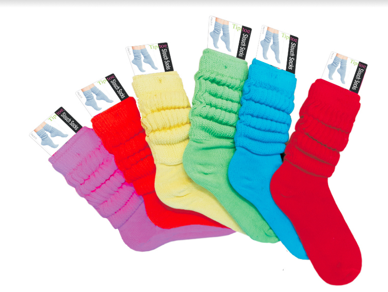 Women's Ribbed Slouch SOCKS - Assorted Colors