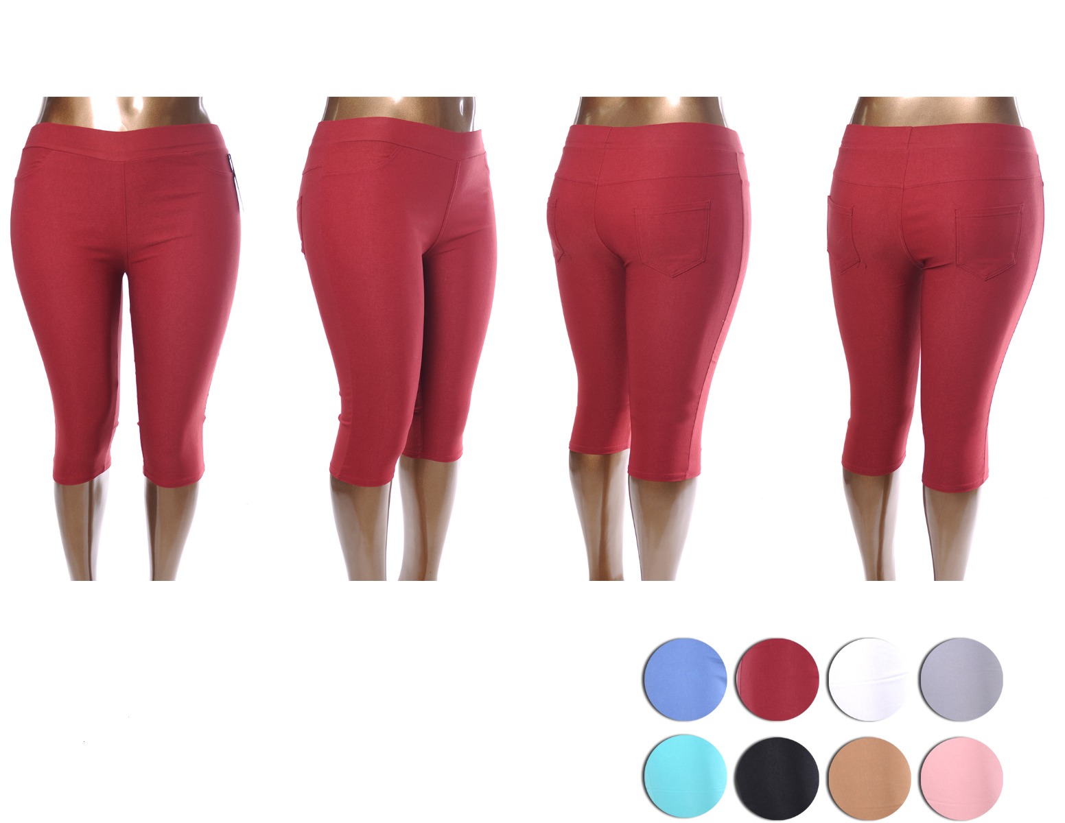Women's Plus Size Millennium Capri PANTS - Assorted Colors