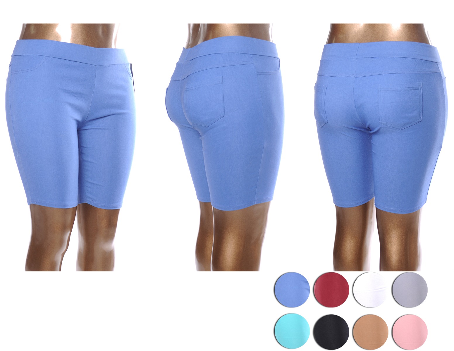 Women's Plus Size Capri PANTS w/ Pockets - Assorted Colors