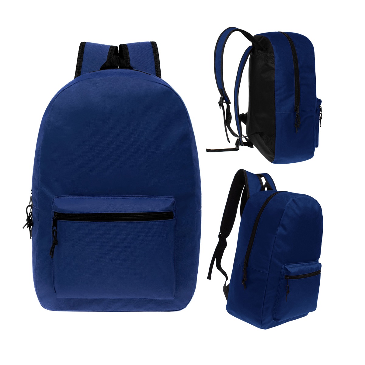 ''17'''' Lightweight Classic Style BACKPACKs w/ Adjustable Paded Straps - Navy Blue''