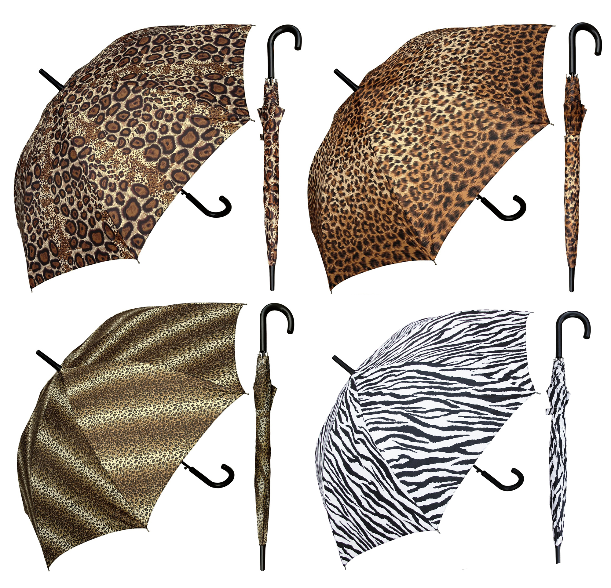 Animal Print 44/" Doorman Wood Hook Handle Umbrella Rain